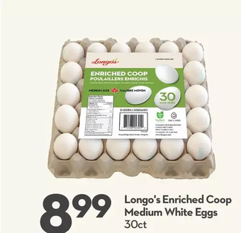 Longo's Longo's enriched coop medium white eggs offer