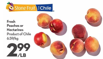 Longo's Fresh peaches or nectarines offer