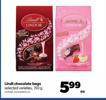Real Canadian Superstore Lindt chocolate bags offer