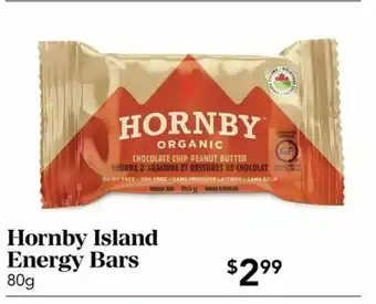 Urban Fare Hornby island energy bars offer