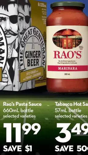 Longo's Rao's pasta sauce offer