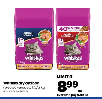 Real Canadian Superstore Whiskas dry cat food offer