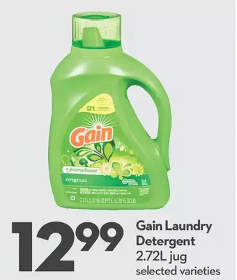 Longo's Gain laundry detergent offer