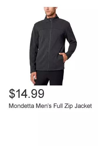 Costco Mondetta men’s full zip jacket offer