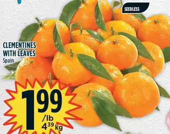 Marché Adonis Clementines with leaves offer