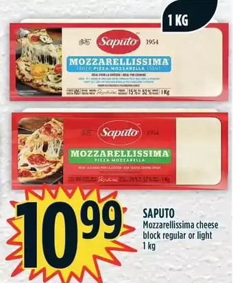 Marché Adonis Saputo mozzarellissima cheese block regular or light offer