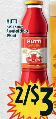 Marché Adonis Mutti pasta sauce offer