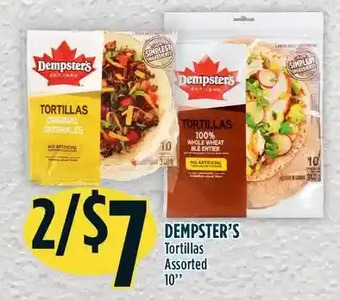 Marché Adonis Dempster's tortillas offer