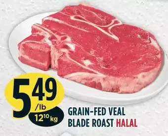 Marché Adonis Grain-fed veal blade roast halal offer