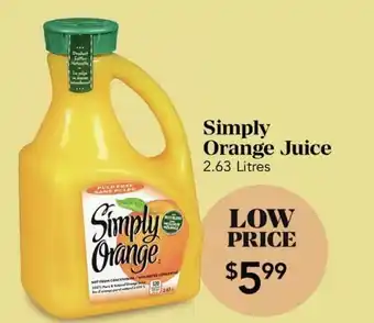 Urban Fare Simply orange juice offer