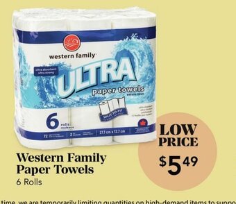 Urban Fare Western family paper towels offer