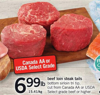 Fortinos Beef loin steak tails offer