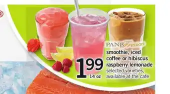 Fortinos Smoothie, iced coffee or hibiscus raspberry lemonade offer