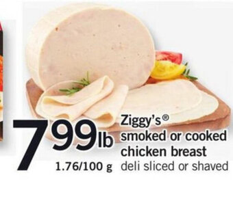 Fortinos Ziggy's smoked or cooked chicken breast offer
