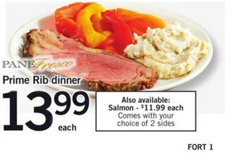 Fortinos Prime rib dinner offer