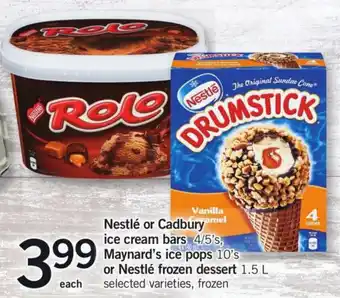 Fortinos Nestlé or cadbury ice cream bars offer