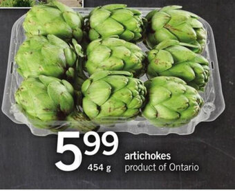 Fortinos Artichokes offer