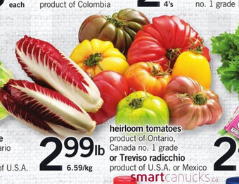 Fortinos Heirloom tomatoes offer