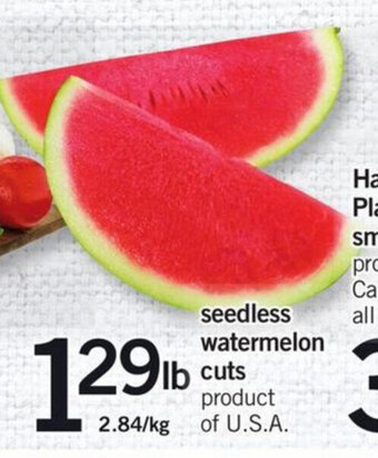 Fortinos Seedless watermelon cuts offer