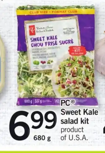 Fortinos PC sweet kale salad kit offer