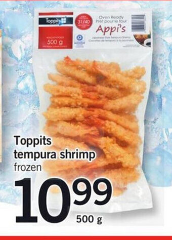 Fortinos Toppits tempura shrimp offer