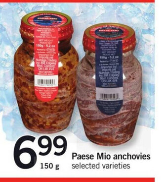 Fortinos Paese mio anchovies offer