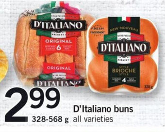 Fortinos D'italiano buns offer