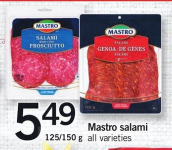 Fortinos Mastro salami offer