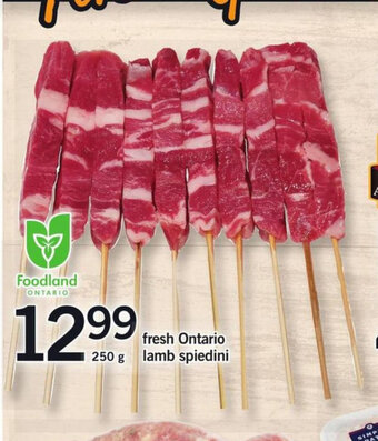 Fortinos Fresh ontario lamb spiedini offer