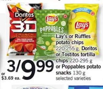 Fortinos Lay's or ruffles potato chips offer