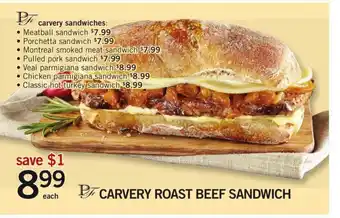 Fortinos Carvery roast beef sandwich offer