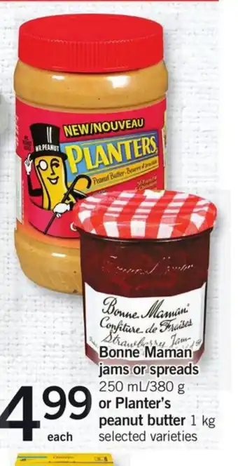 Fortinos Bonne maman jams or spreads offer