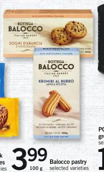 Fortinos Balocco pastry offer