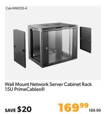 Shopper+ Wall mount network server cabinet rack 15u primecables offer