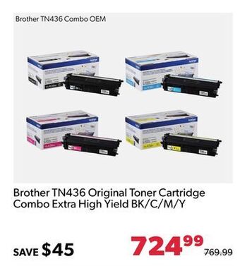 Shopper+ Brother tn436 original toner cartridge combo extra high yield bk/c/m/y offer