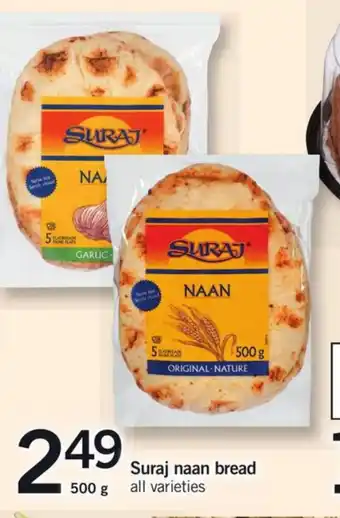 Fortinos Suraj naan bread offer