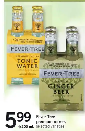 Fortinos Fever Tree premium mixers offer