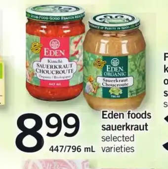 Fortinos Eden foods sauerkraut offer