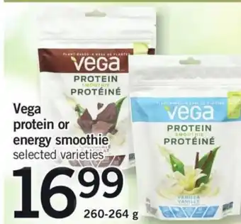 Fortinos Vega protein or energy smoothie offer