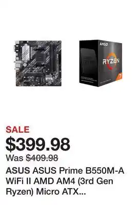 Newegg Asus prime b550m-a wifi ii amd am4 (3rd gen ryzen) micro atx motherboard (pcie 4.0 wifi 6 ecc memory 1gb lan hdmi 2.1/d-sub 4 offer