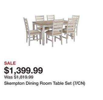 Ashley Furniture Skempton dining room table set (7/cn) offer