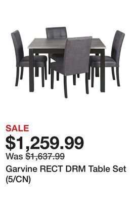 Ashley Furniture Garvine rect drm table set (5/cn) offer