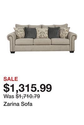 Ashley Furniture Zarina sofa offer