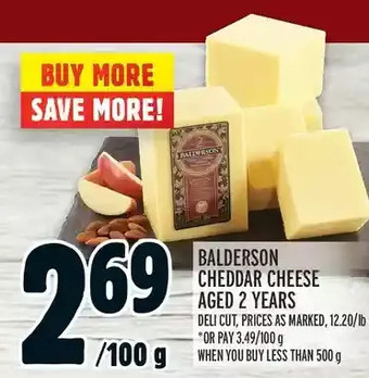 Metro Balderson cheddar cheese aged 2 years offer