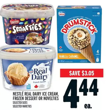 Metro Nestle real dairy ice cream, frozen dessert or novelties offer