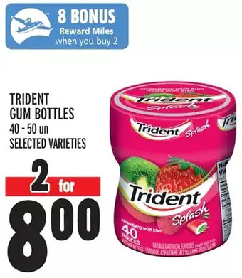 Metro Trident gum bottles offer