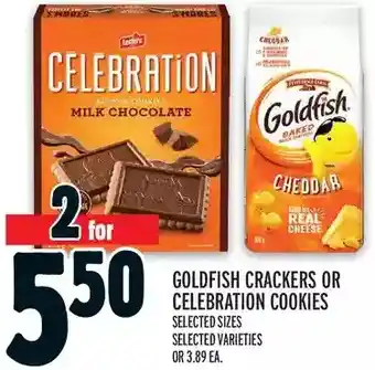 Metro Goldfish crackers or celebration cookies offer