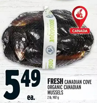 Metro Fresh canadian cove organic canadian mussels offer