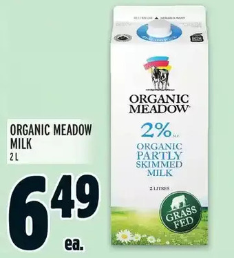Metro Organic meadow milk offer