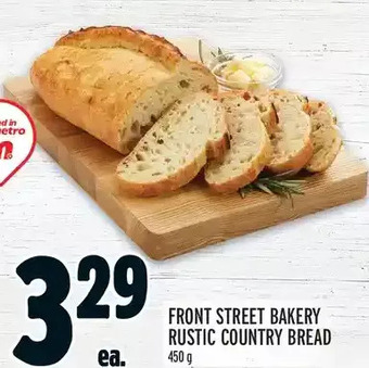 Metro Front street bakery rustic country bread offer